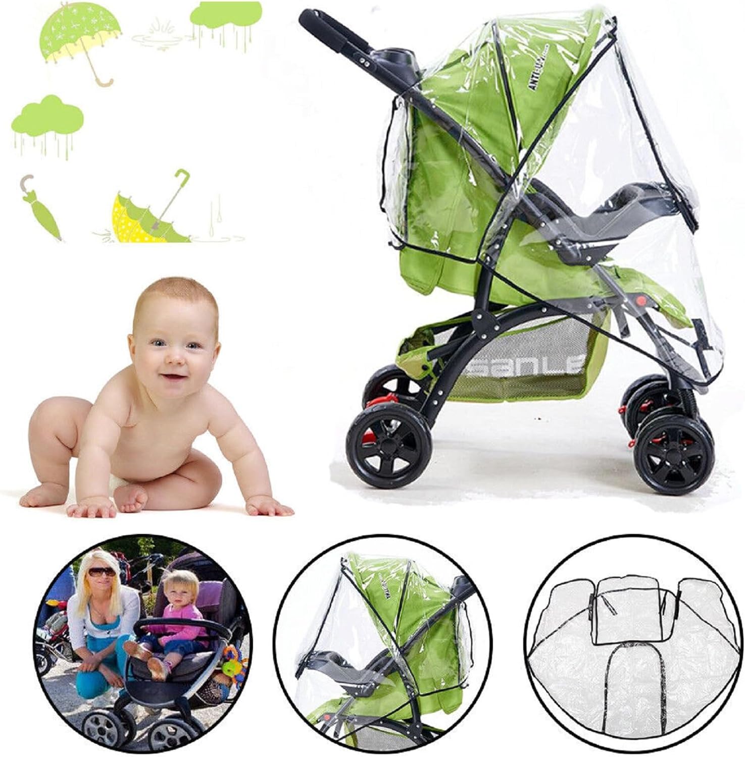 Travel Accessories Baby - Baby Stroller Rain Cover, Universal Travel