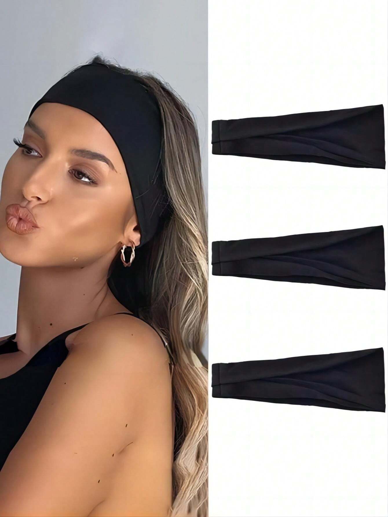 Travel Yoga Accessories - 1/6pcs Women's Anti-Slip Thick Headband -