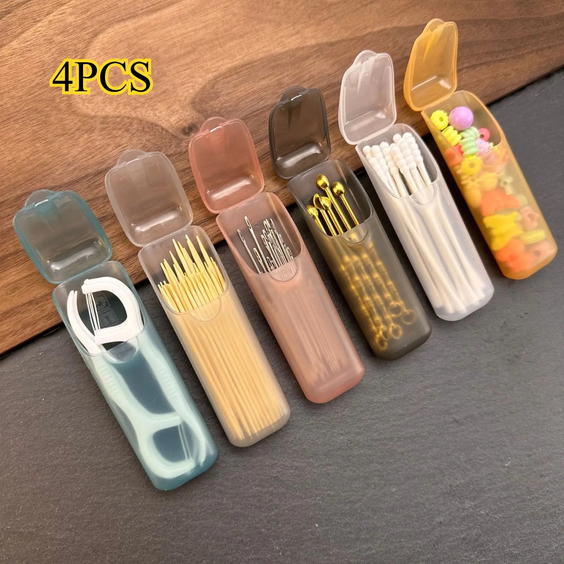 Accessories Travel Jewelry Box - 4Pcs Random Color Mini PP Plastic
