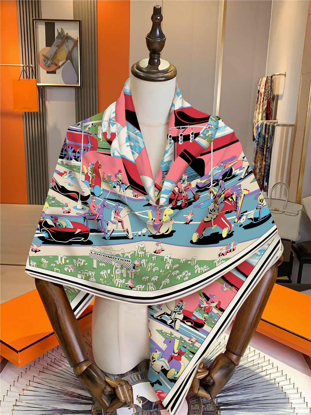 Travel Accessories Unisex - Women's Stylish Faux Silk Wool Scarf