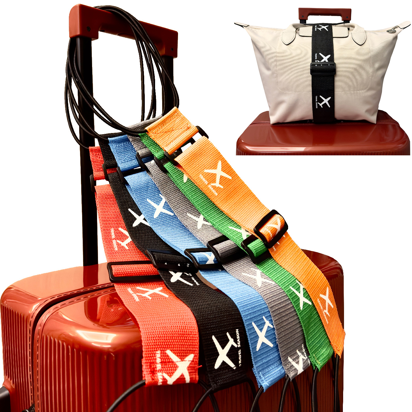 Aircraft printed nylon luggage - Travel Accessories Luggage Straps recension och pris