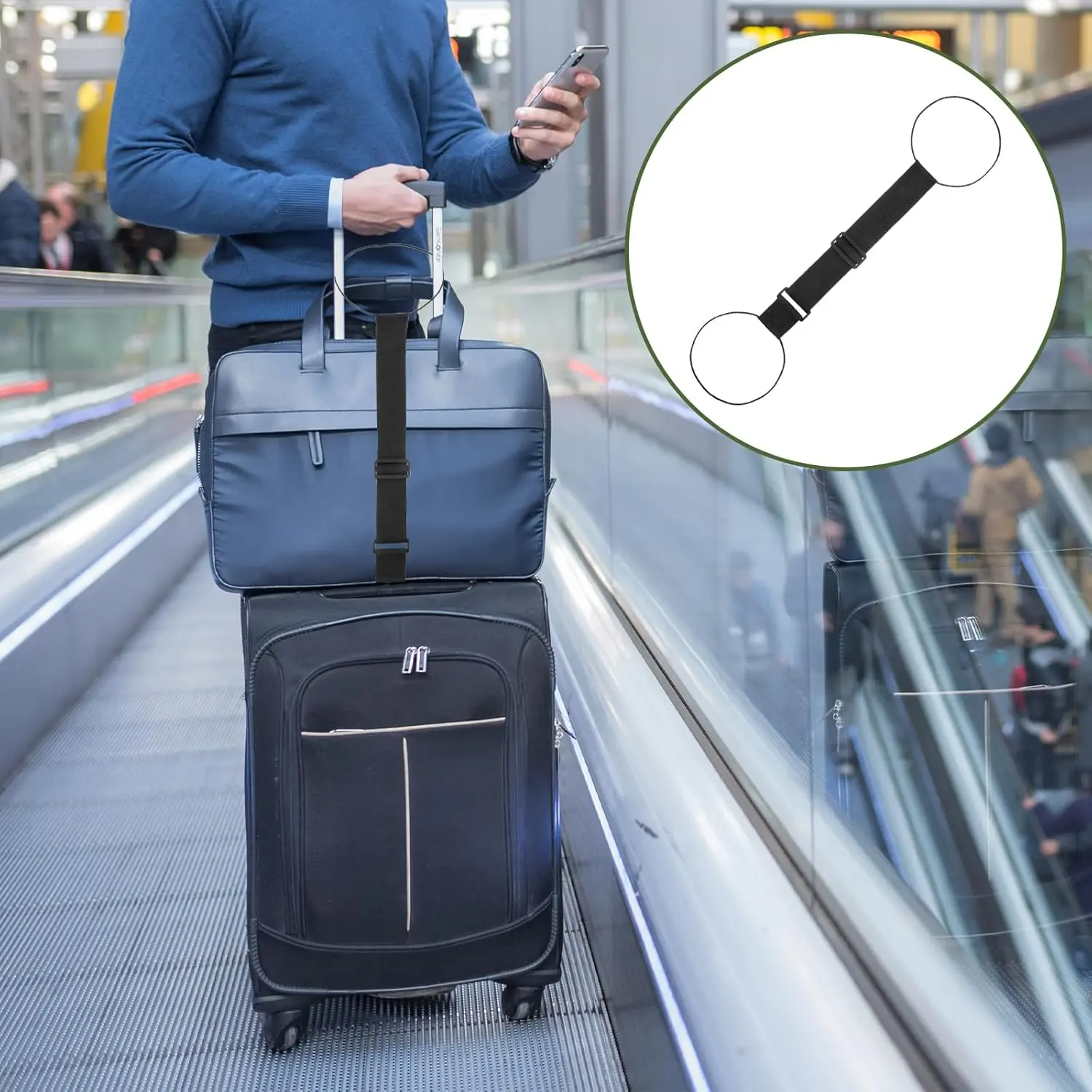 1 Pack Black Luggage Straps fo - Travel Accessories Luggage Straps recension och pris