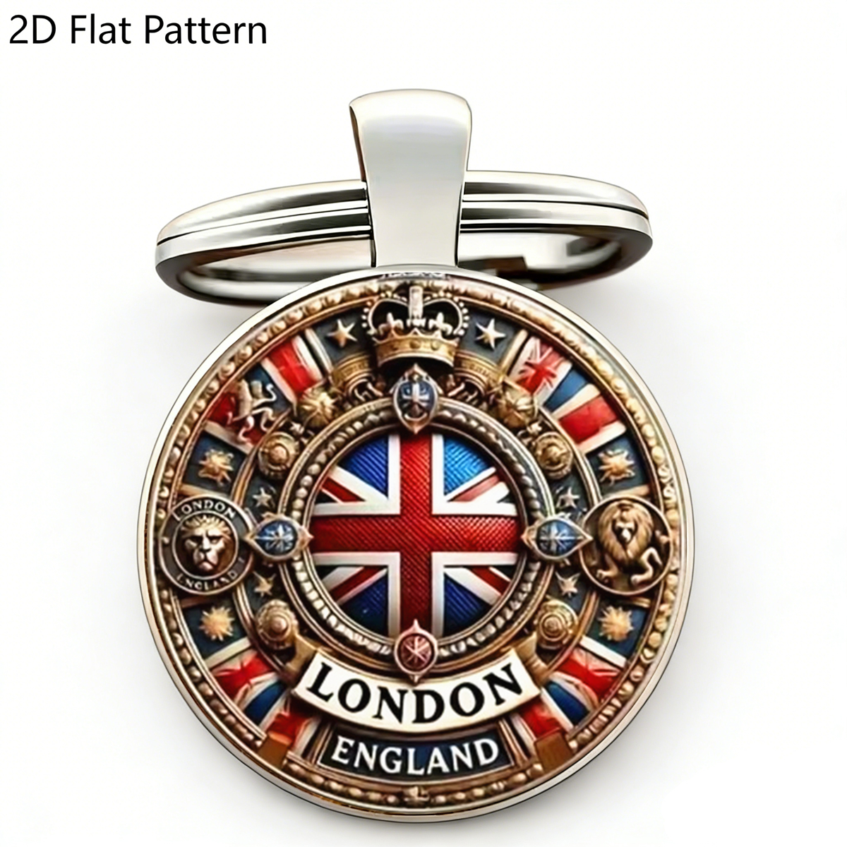 Vintage London Keychain Round  - Travel Accessories London recension och pris