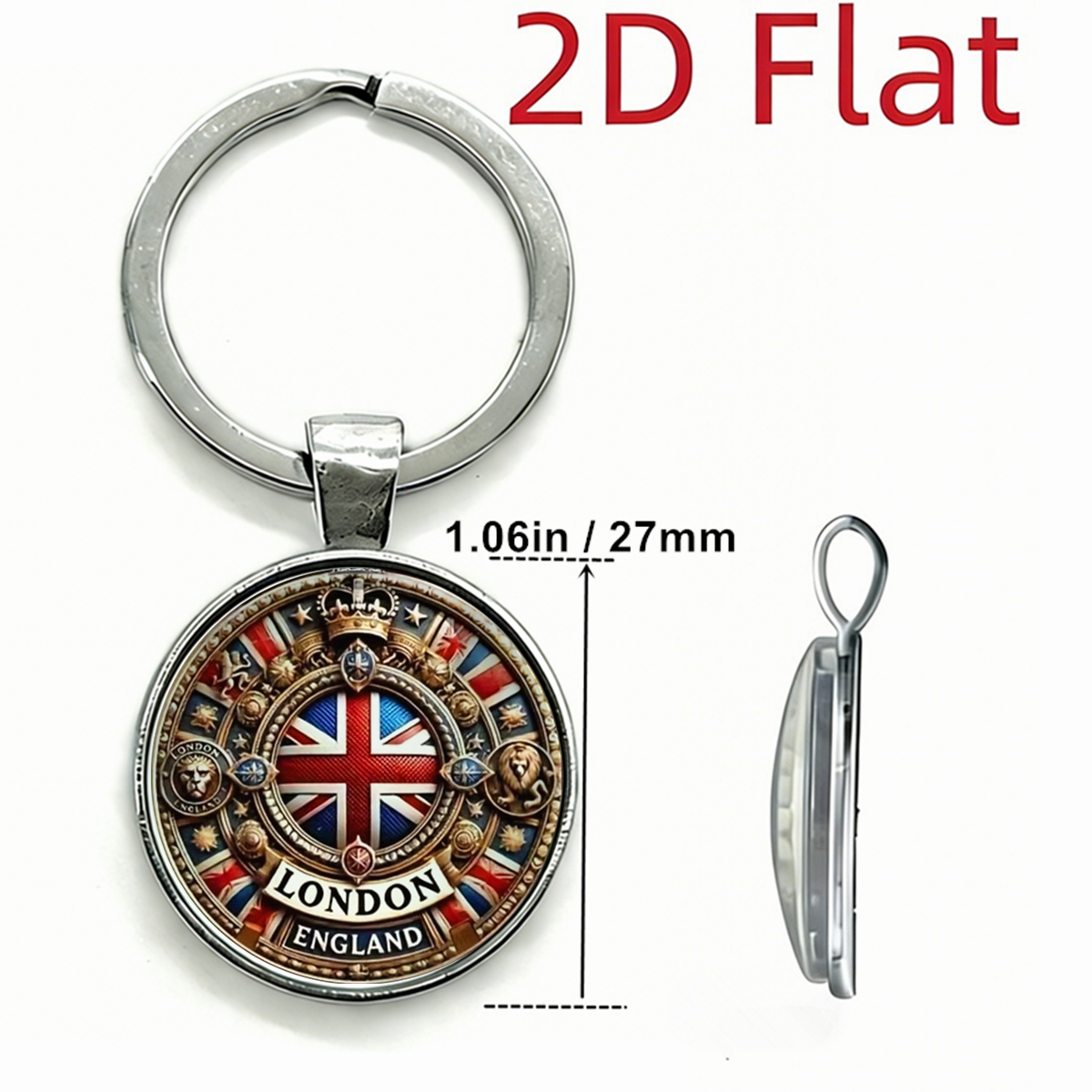 Vintage London Keychain Round  - Travel Accessories London recension och pris