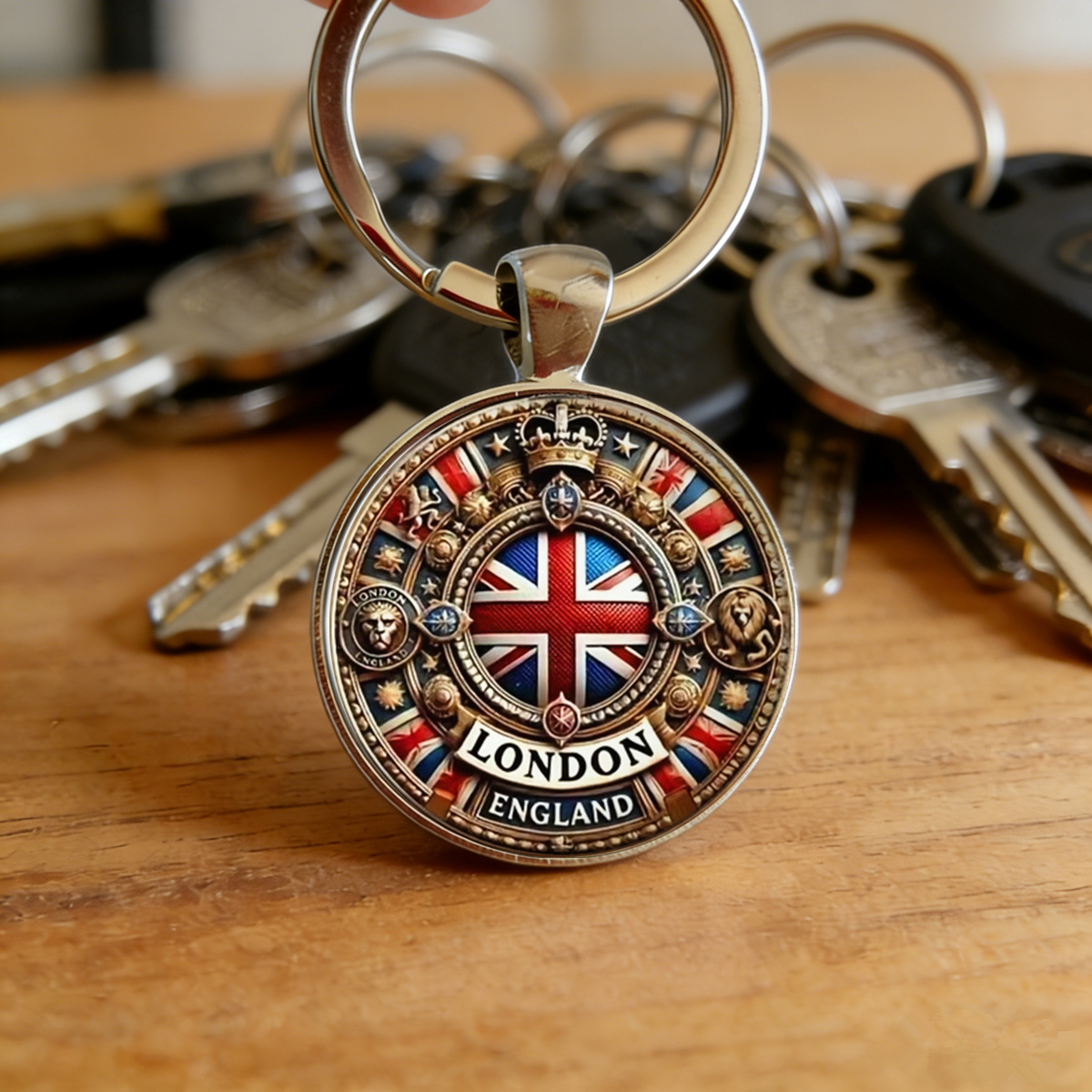 Vintage London Keychain Round  - Travel Accessories London recension och pris