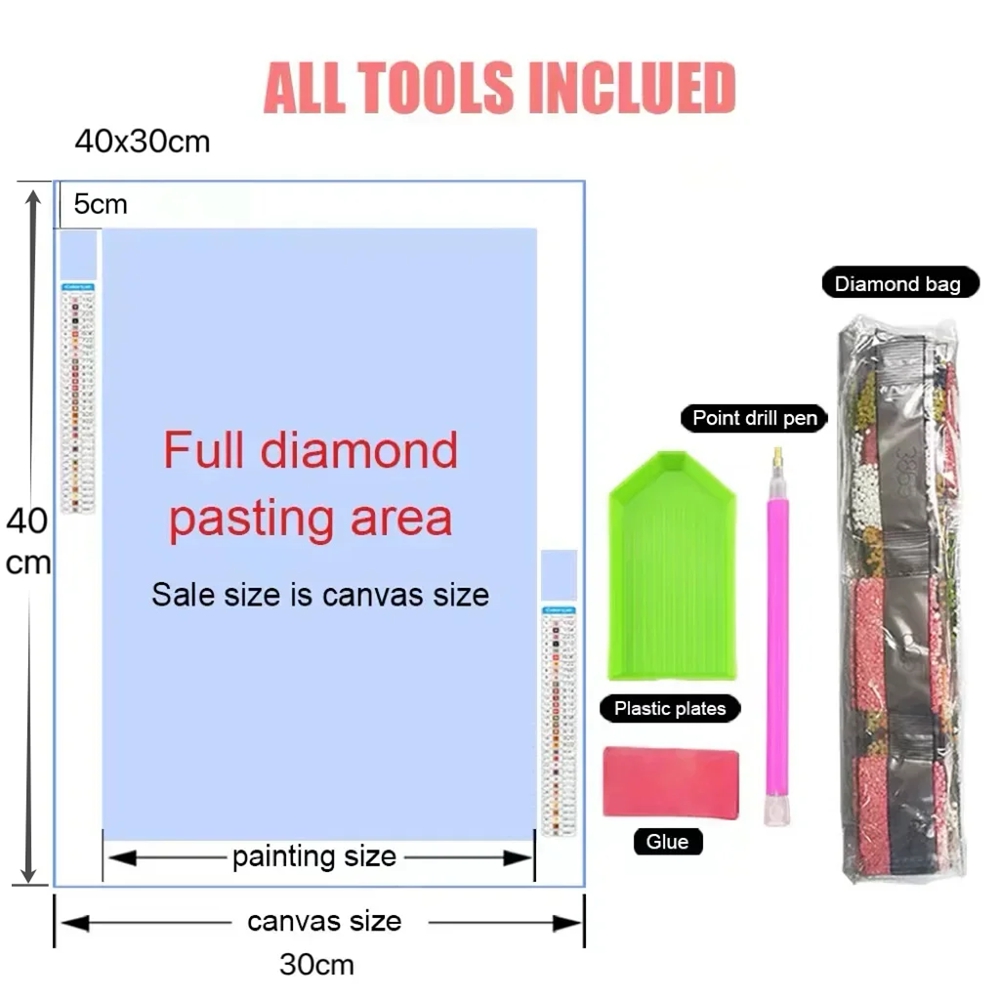 1pc frameless 5d DIY Diamond A - Travel Accessories London recension och pris
