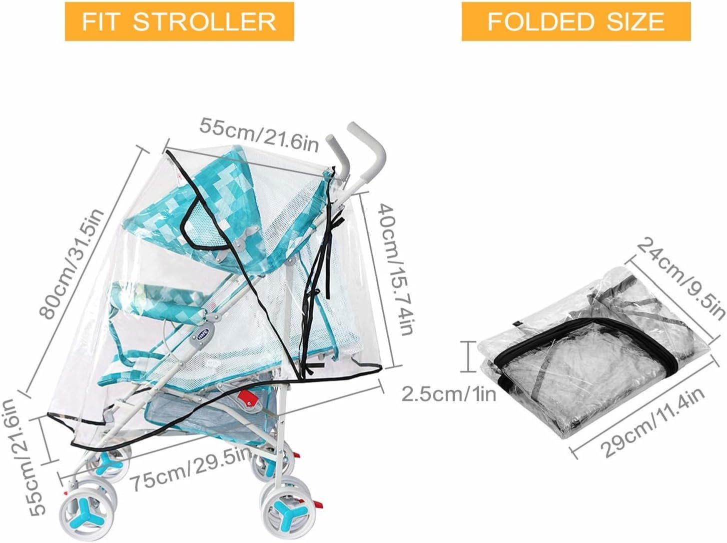Baby Stroller Rain Cover, Univ - Travel Accessories Baby recension och pris
