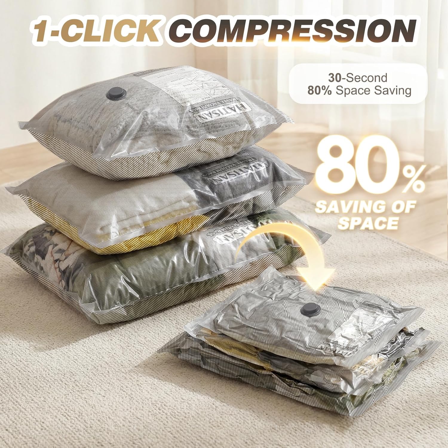 Vacuum Storage Bags with Recha - Compression Bag Vacuum recension och pris