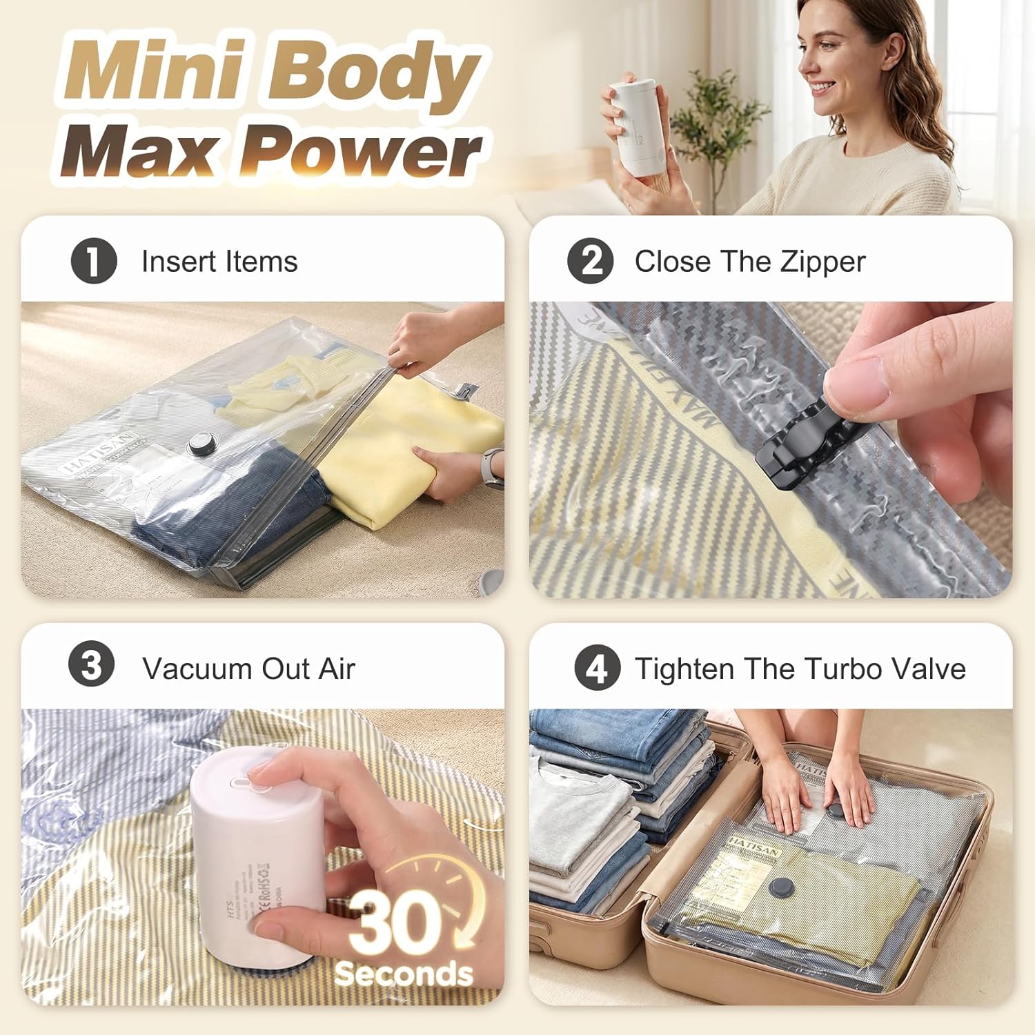 Vacuum Storage Bags with Recha - Compression Bag Vacuum recension och pris