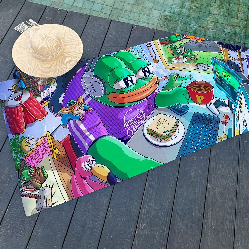 P-Pepe the Frog Towel Beach To - Travel Yoga Accessories recension och pris