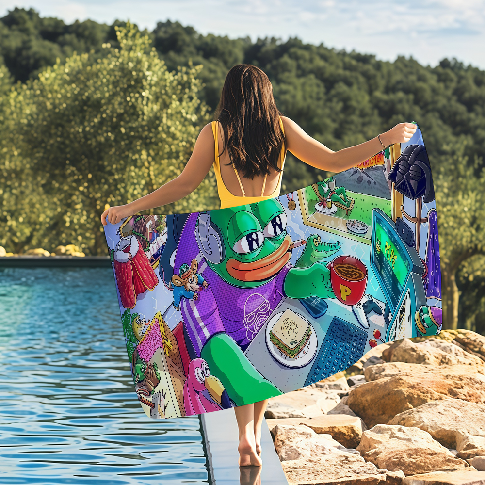 P-Pepe the Frog Towel Beach To - Travel Yoga Accessories recension och pris