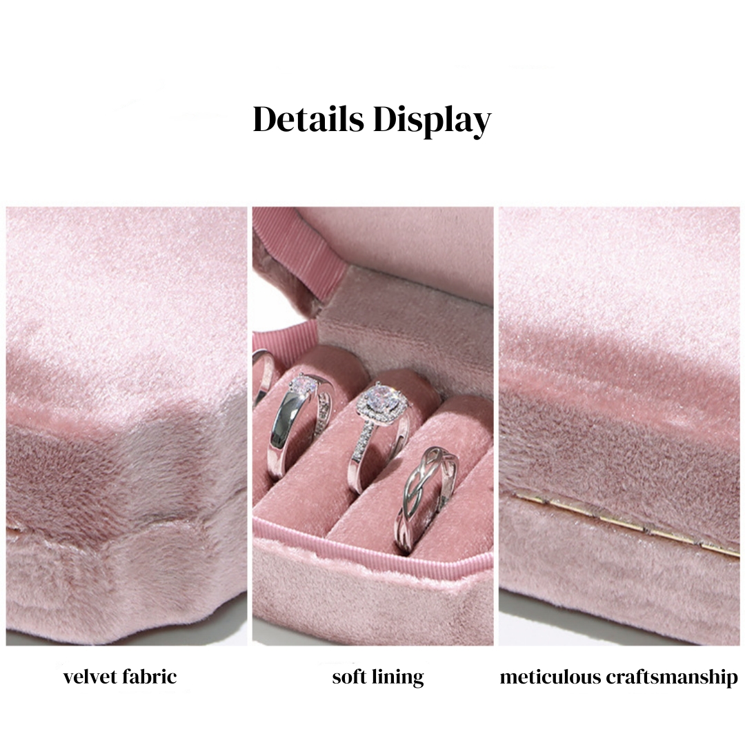 Velvet Ring Box Premium Jewelr - Accessories Travel Jewelry Box recension och pris