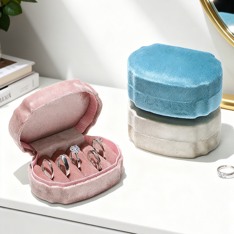 Velvet Ring Box Premium Jewelr - Accessories Travel Jewelry Box recension och pris