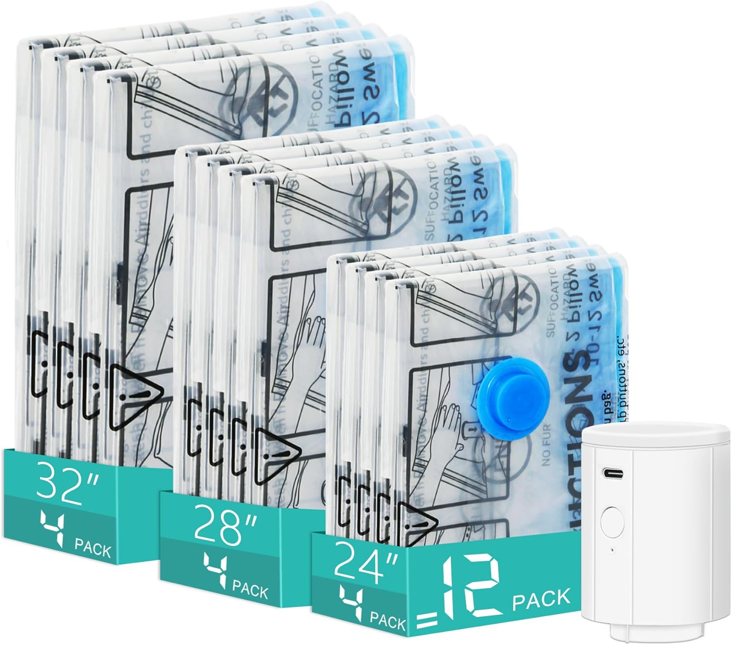 Travel Vacuum Bags with Pump,  - Compression Bag Vacuum recension och pris