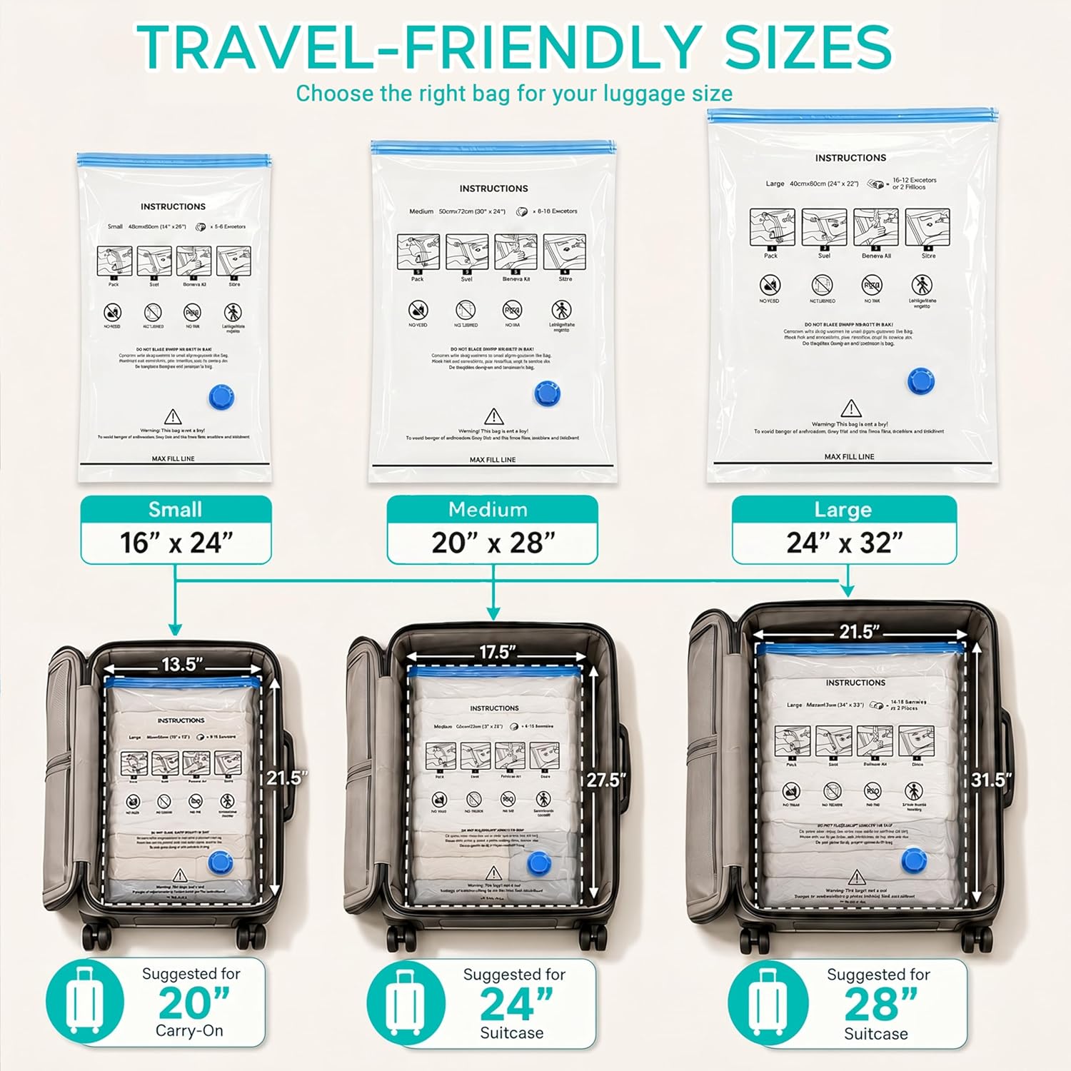 Travel Vacuum Bags with Pump,  - Compression Bag Vacuum recension och pris