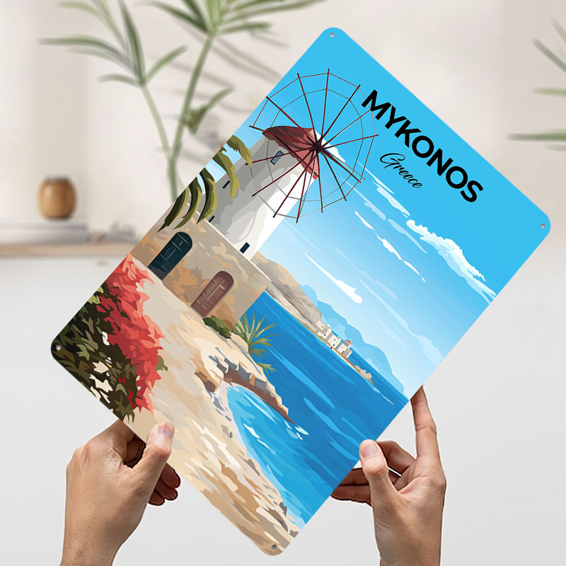 Mykonos Greece Travel Poster C - Travel Accessories Greece recension och pris