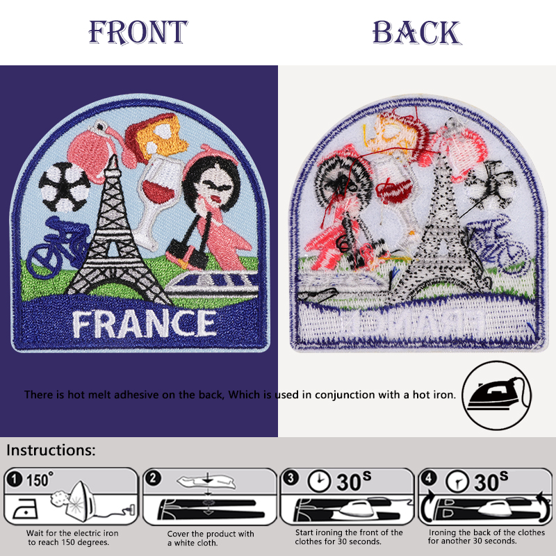 3Pcs European Country Art Embr - Travel Accessories Greece recension och pris