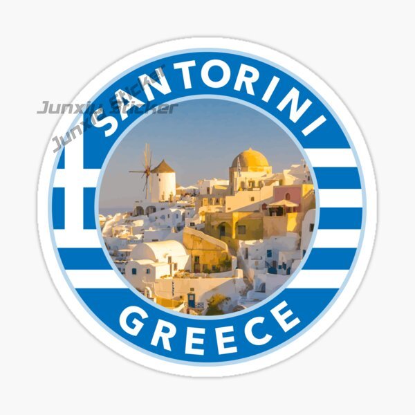SANTORINI GREECE Car Stickers  - Travel Accessories Greece recension och pris