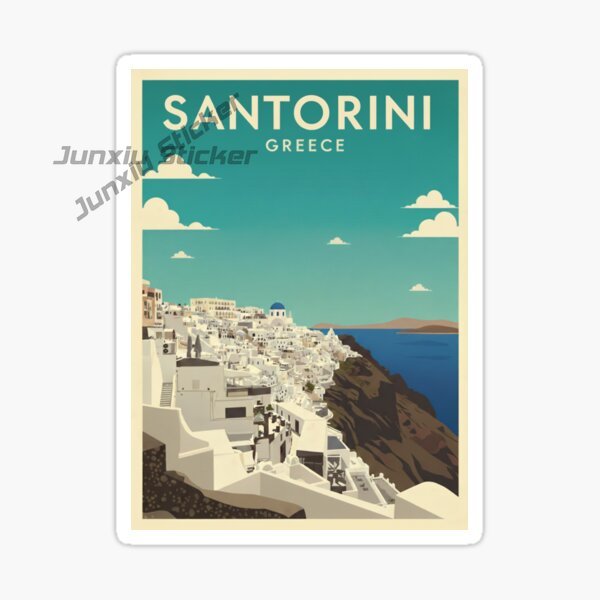 SANTORINI GREECE Car Stickers  - Travel Accessories Greece recension och pris