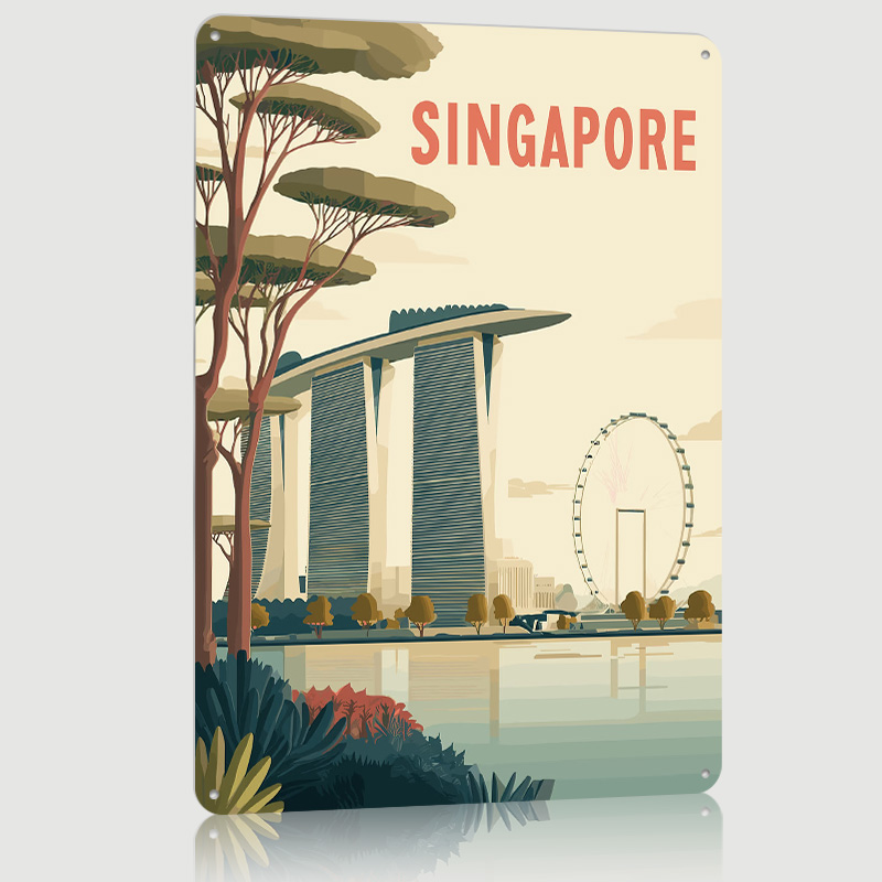 Singapore Travel Poster Custom - Travel Accessories Singapore recension och pris