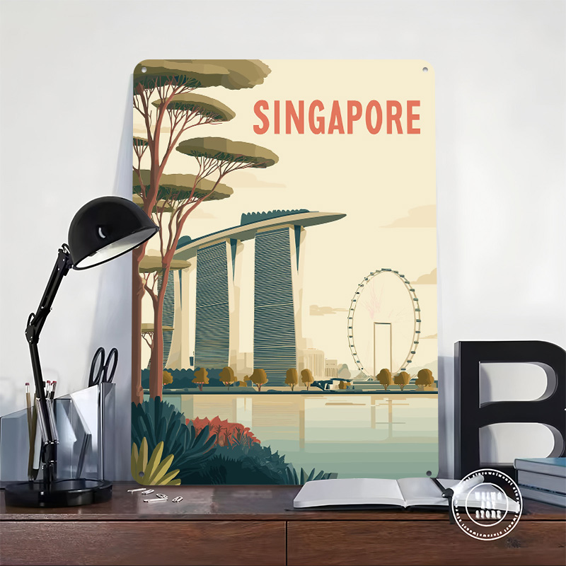 Singapore Travel Poster Custom - Travel Accessories Singapore recension och pris