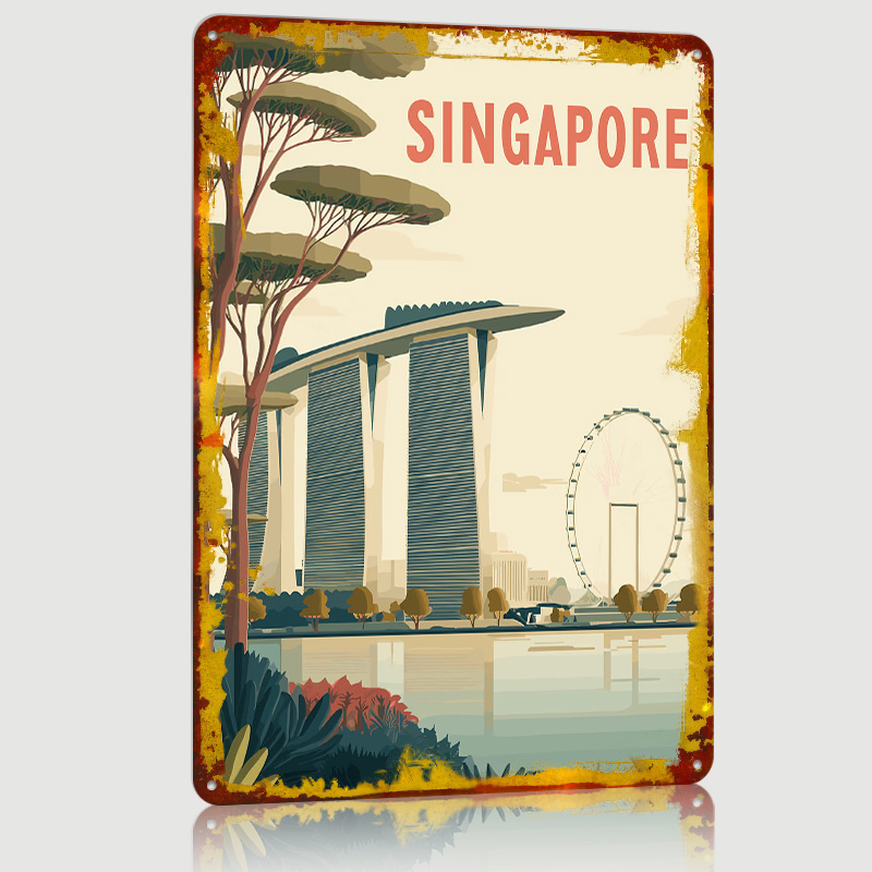 Singapore Travel Poster Custom - Travel Accessories Singapore recension och pris