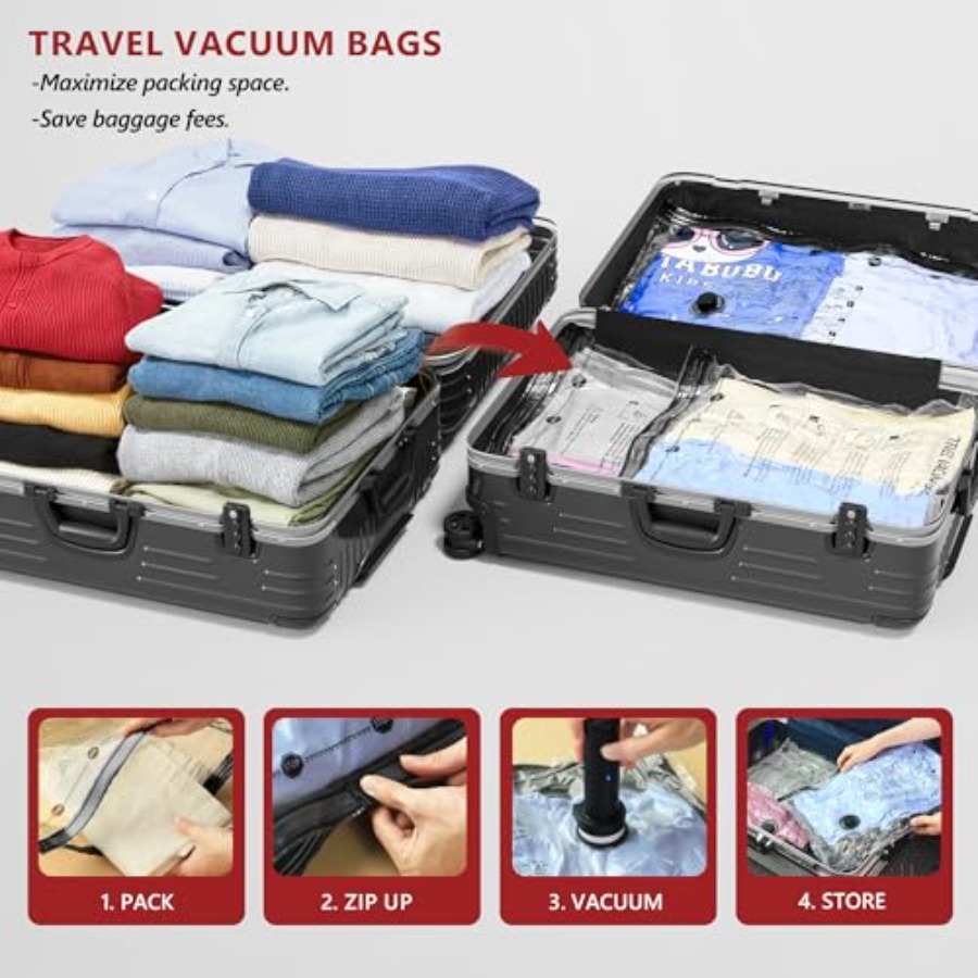 Travel Vacuum Bags for Clothin - Compression Bag Vacuum recension och pris