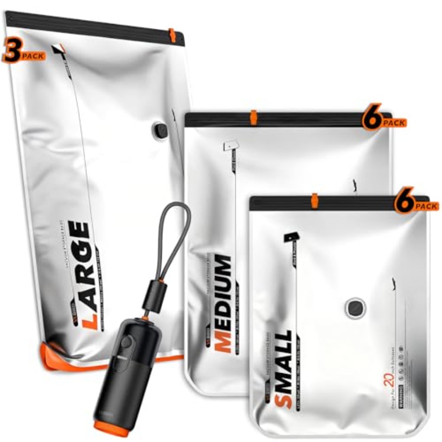 VacEase Ultra 15 Pack Vacuum B - Compression Bag Vacuum recension och pris