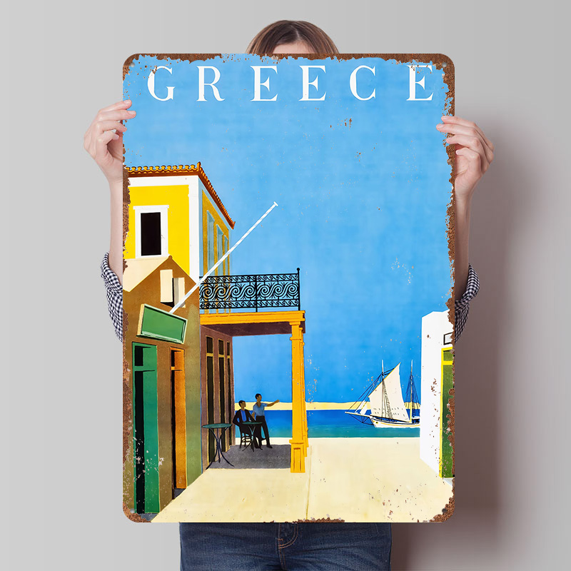 Greece Travel Metal Poster Cus - Travel Accessories Greece recension och pris