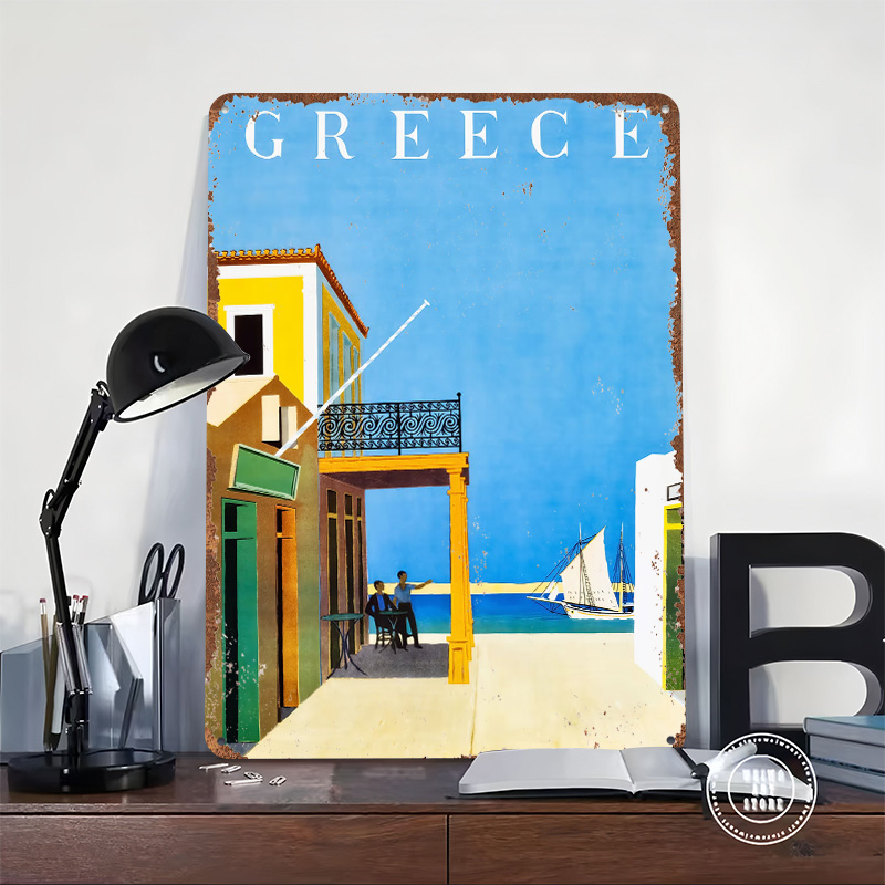 Greece Travel Metal Poster Cus - Travel Accessories Greece recension och pris