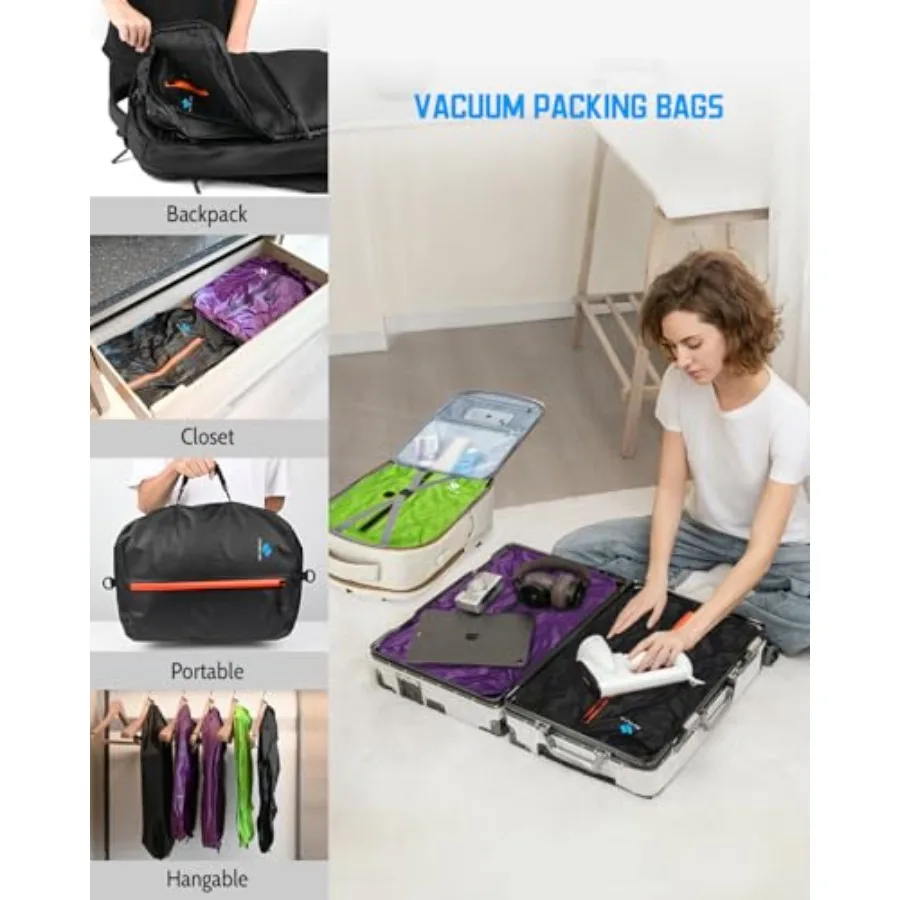 Travel vacuum bags with pump f - Compression Bag Vacuum recension och pris