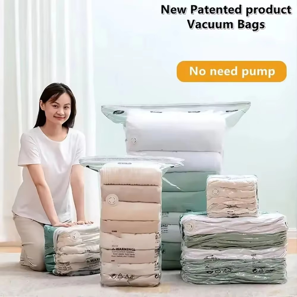1pc No Need Pump Vacuum Compre - Compression Bag Vacuum recension och pris