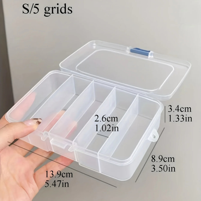 Clear 5/6-grid Portable Plasti - Accessories Travel Jewelry Box recension och pris
