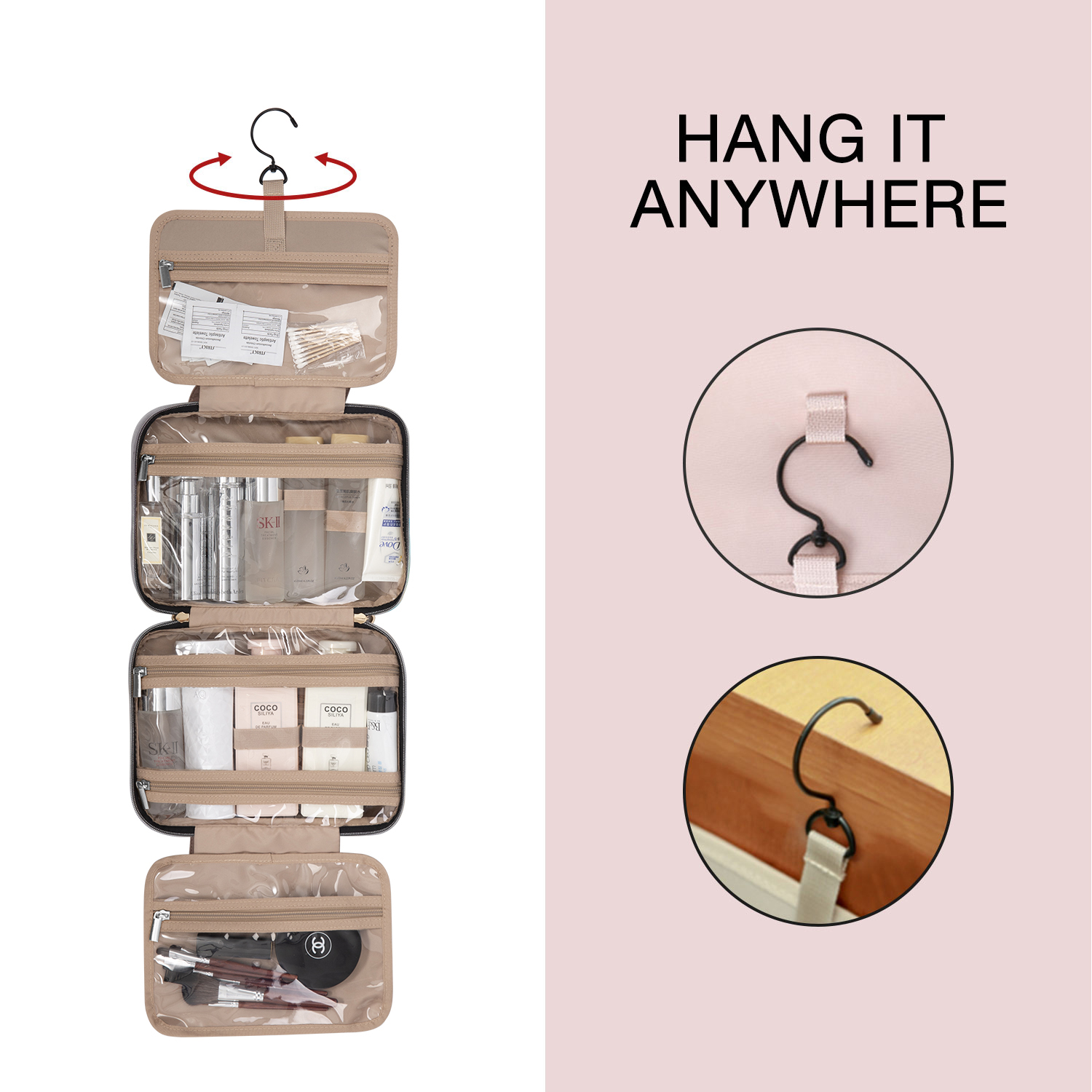 BAGSMART Toiletry Bag Cosmetic - Travel Accessories Unisex recension och pris