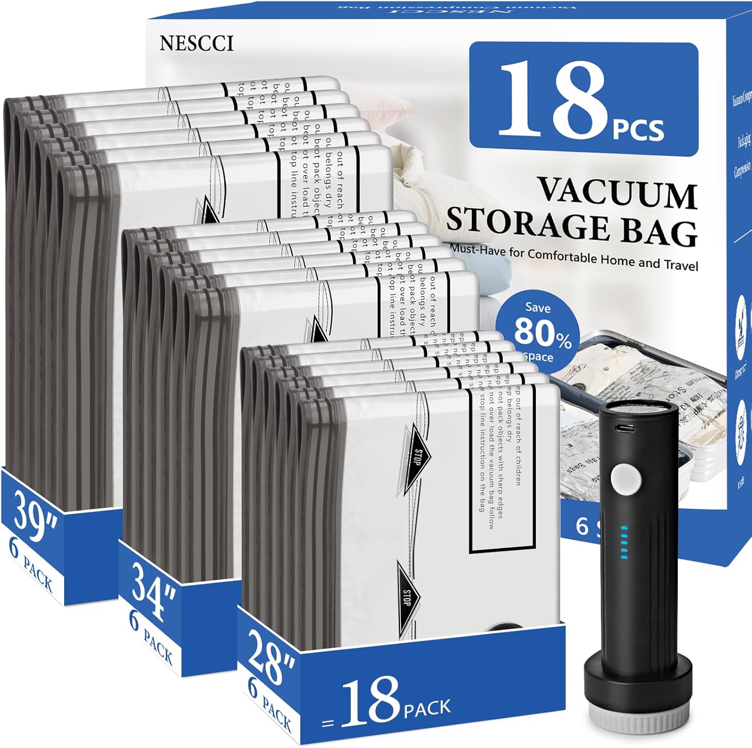 Travel Vacuum Bags for Clothin - Compression Bag Vacuum recension och pris