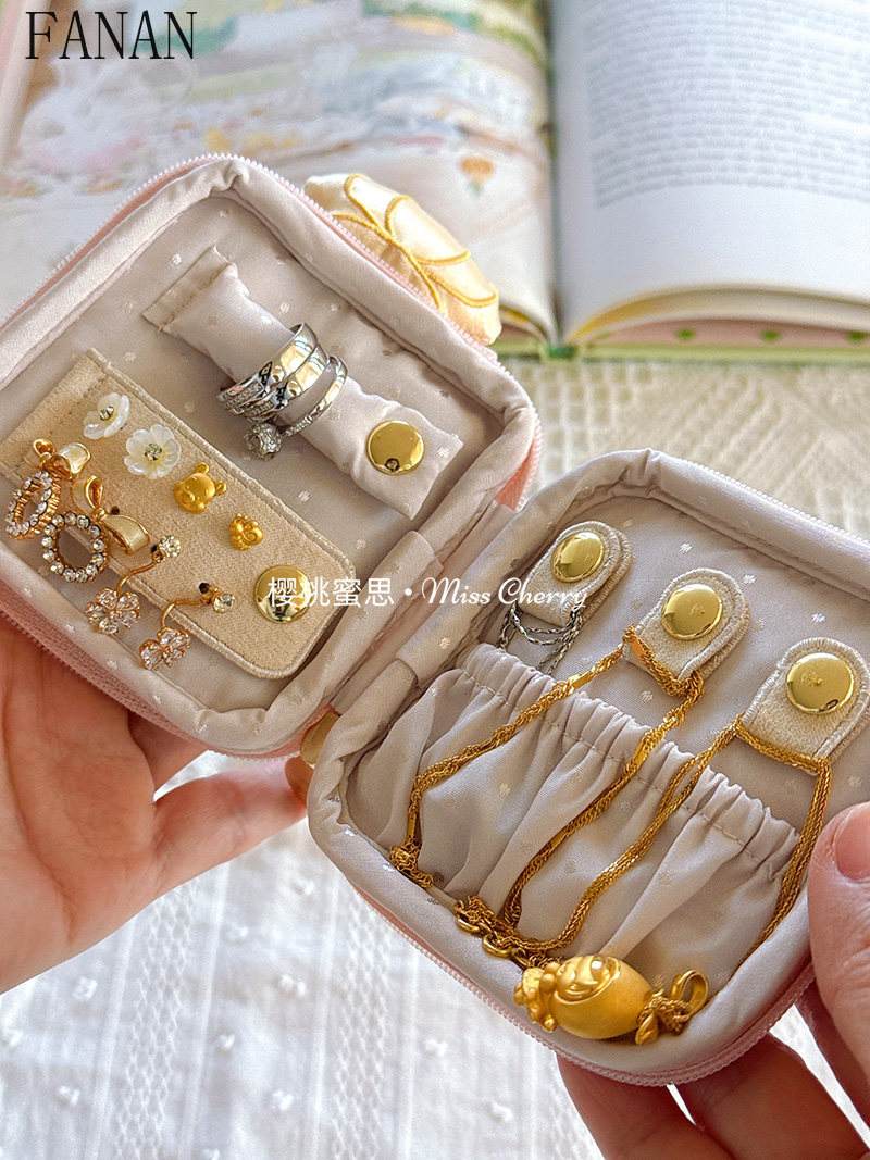 Cute Girly Mini Bowknot Perfum - Accessories Travel Jewelry Box recension och pris