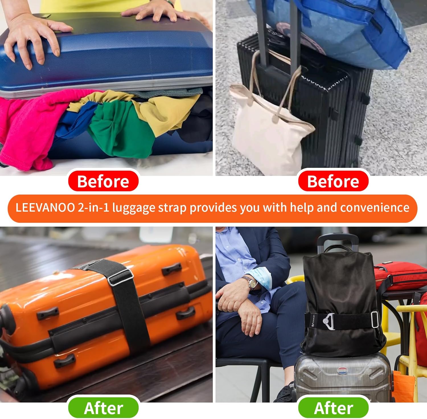 Luggage Strap for Suitcases 2- - Travel Accessories Luggage Straps recension och pris