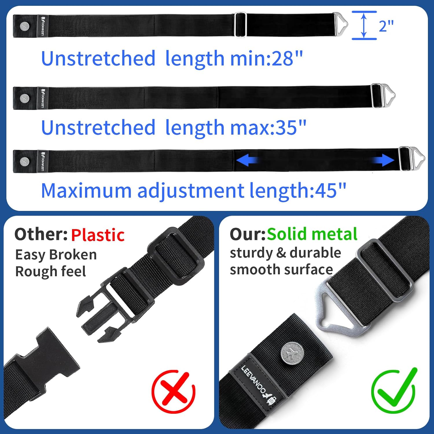 Luggage Strap for Suitcases 2- - Travel Accessories Luggage Straps recension och pris