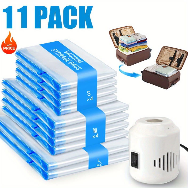 11Pcs Vacuum Storage Bags with - Compression Bag Vacuum recension och pris