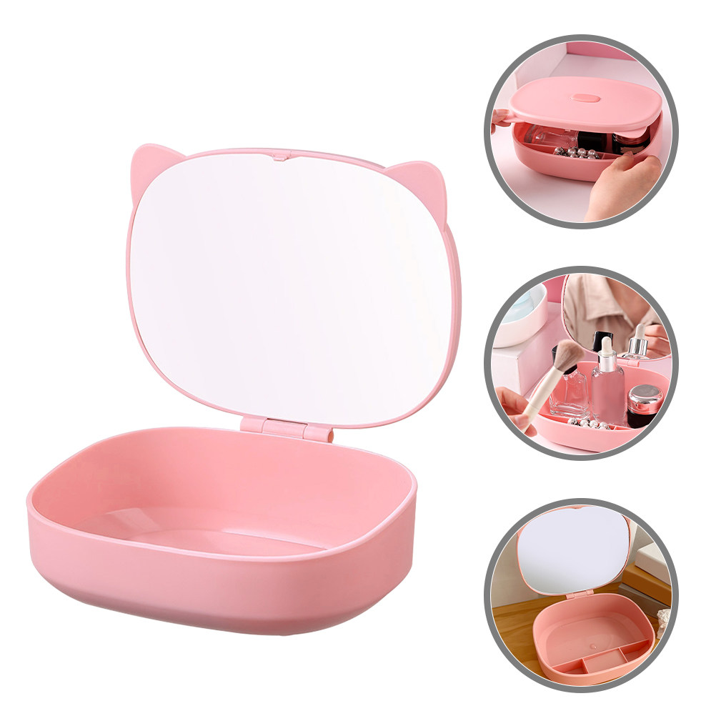 Portable Cat Ear Hair Clip Org - Accessories Travel Jewelry Box recension och pris