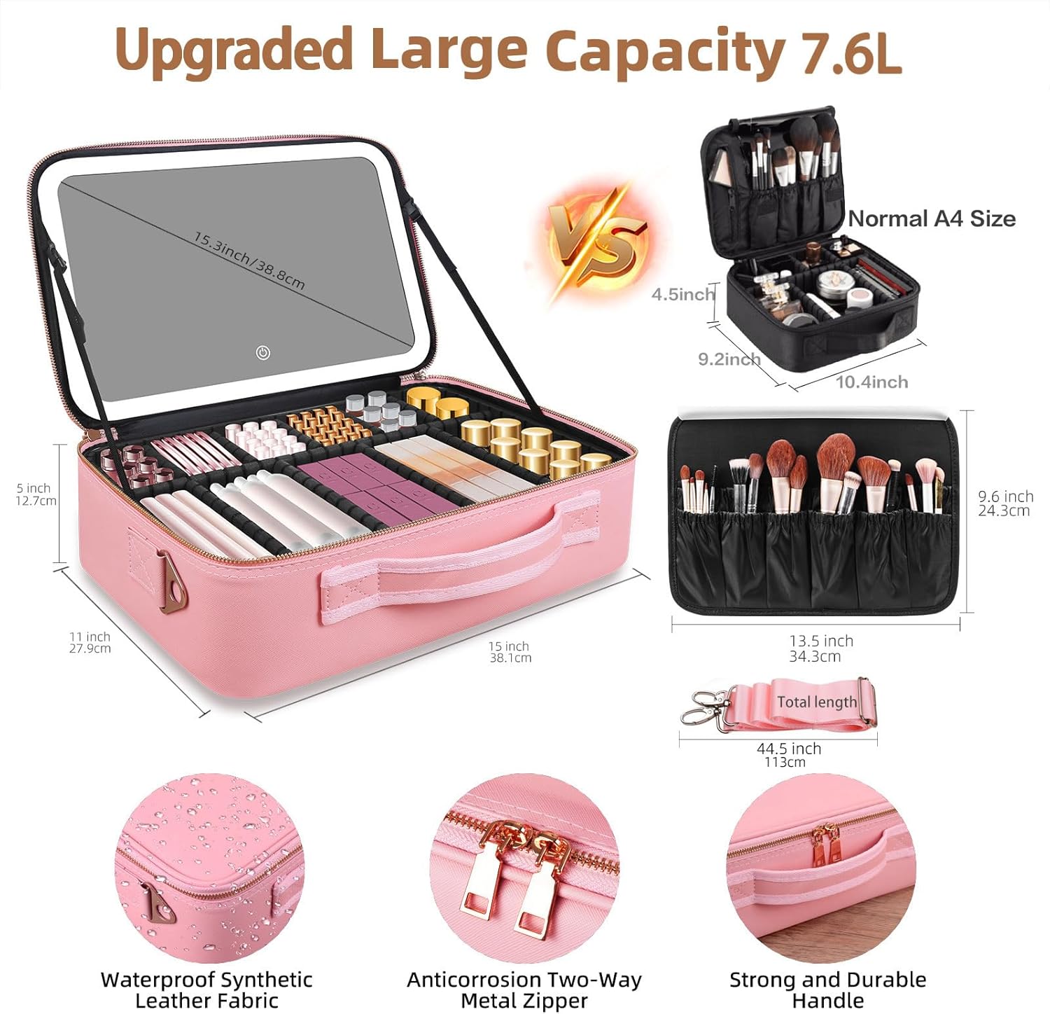 Large Capacity Makeup Bag 15'' - Travel Z recension och pris